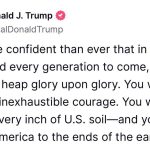 The US president also joined the psychological operations campaign against Iran