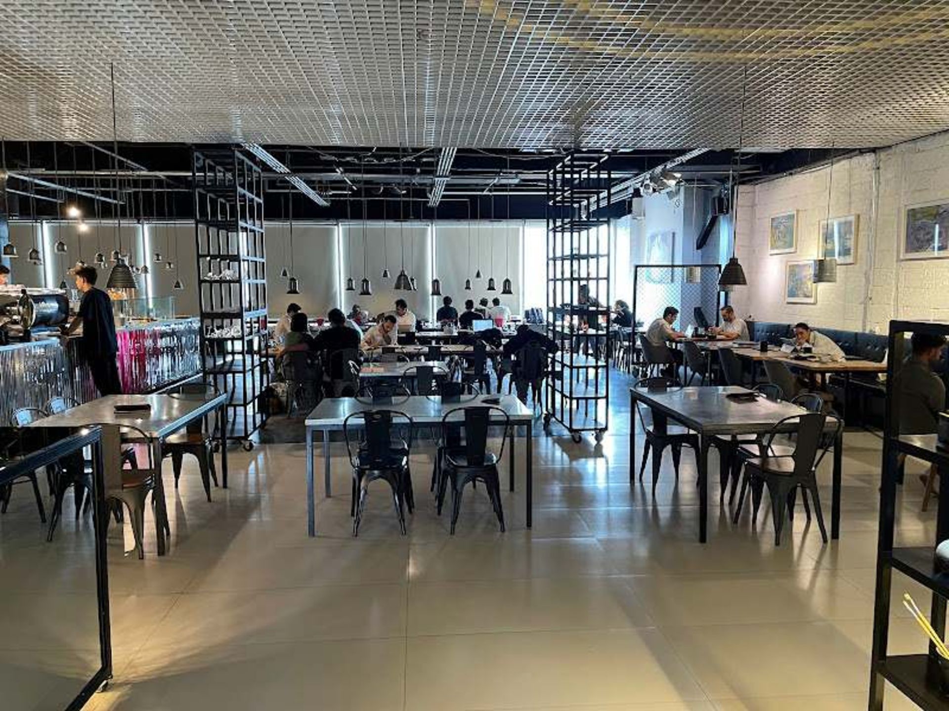 Work space and dining space