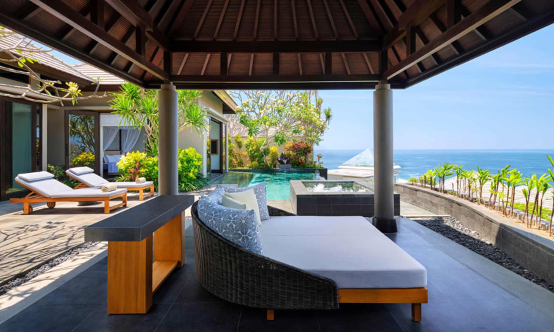 Bed Rest at the Private Terrace of the Omana Bali Hotel