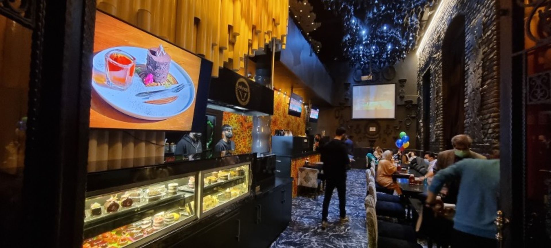 Barzil cafe's closed table and seats