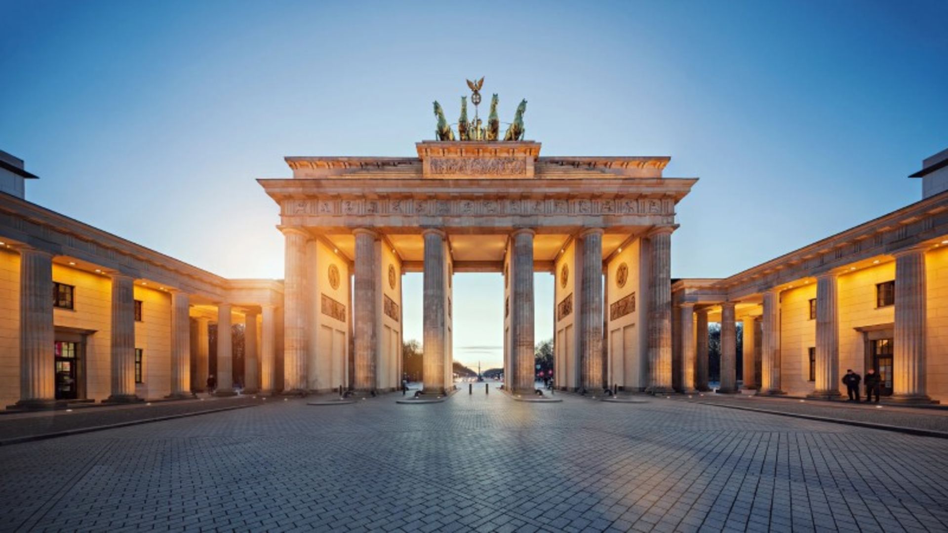German Brandenburg gate at dusk