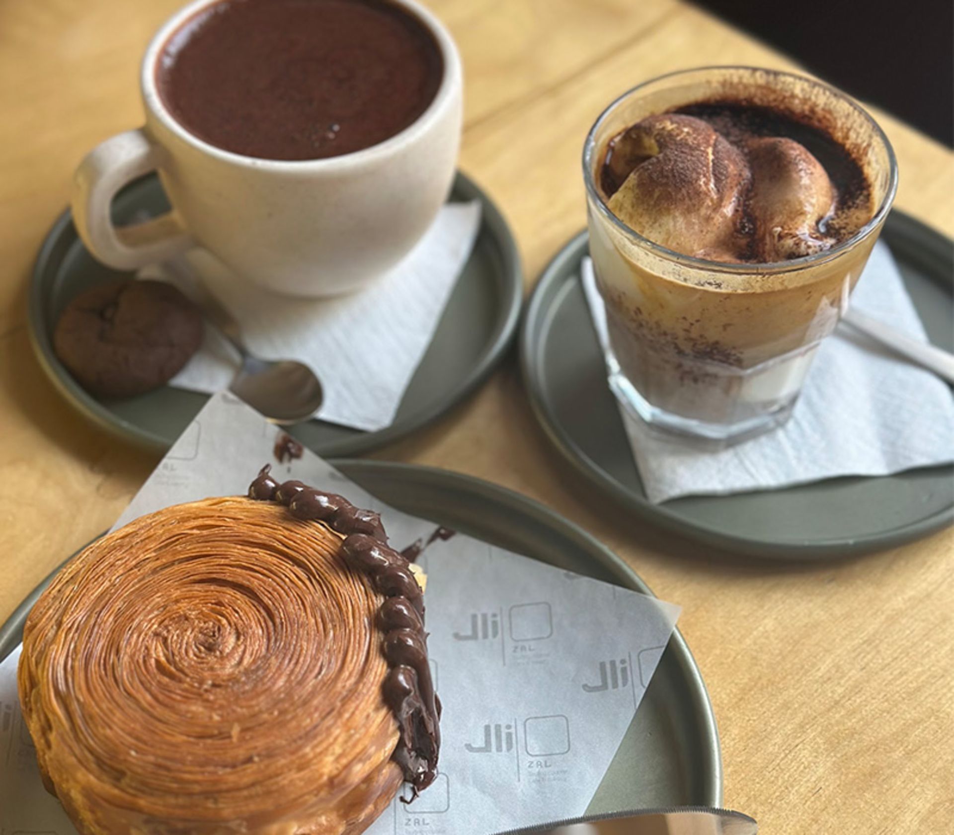 Coffee and pastry in the Baker Cafe Zal Qom