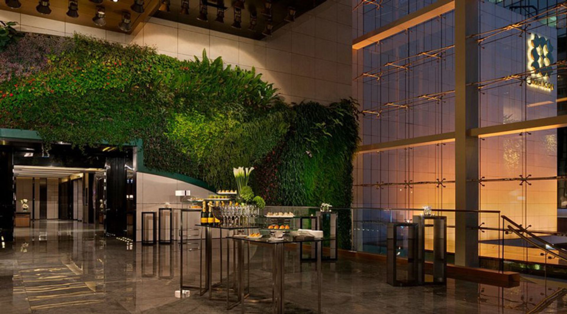 Green Wall of Hotel Icon Lobby