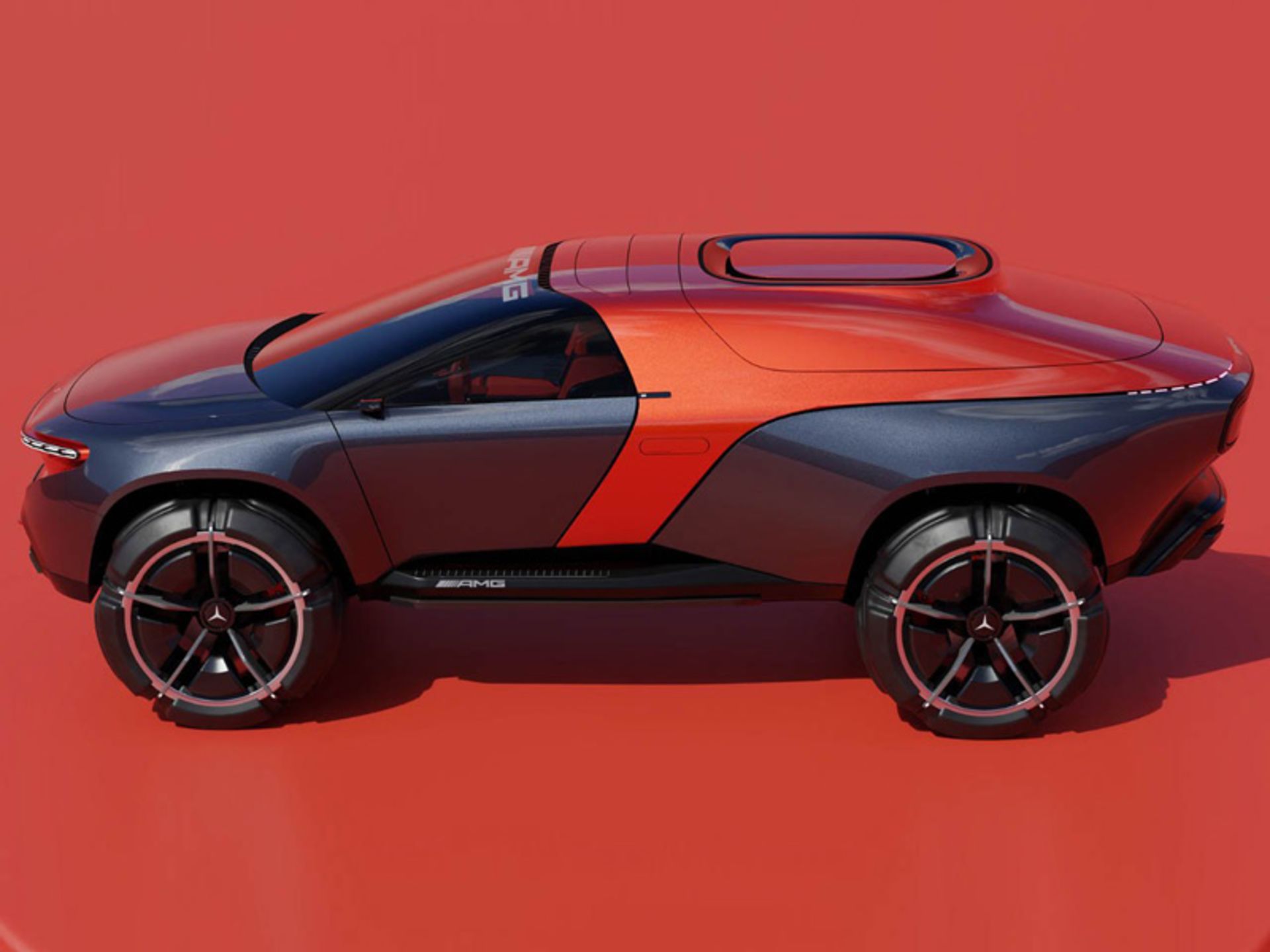 Side facade of red hyperronchar