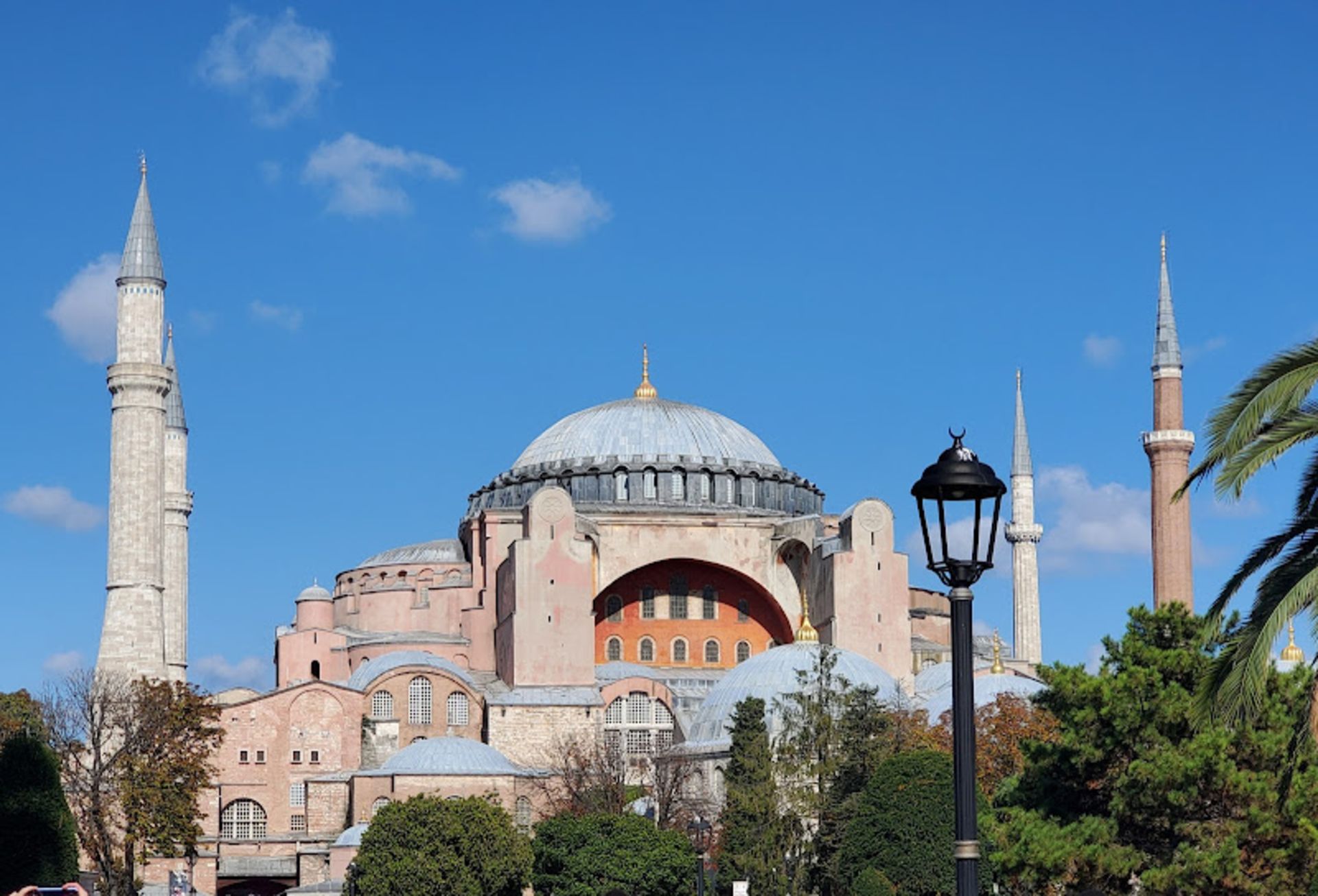 Dome architecture and minarets of the mosque
