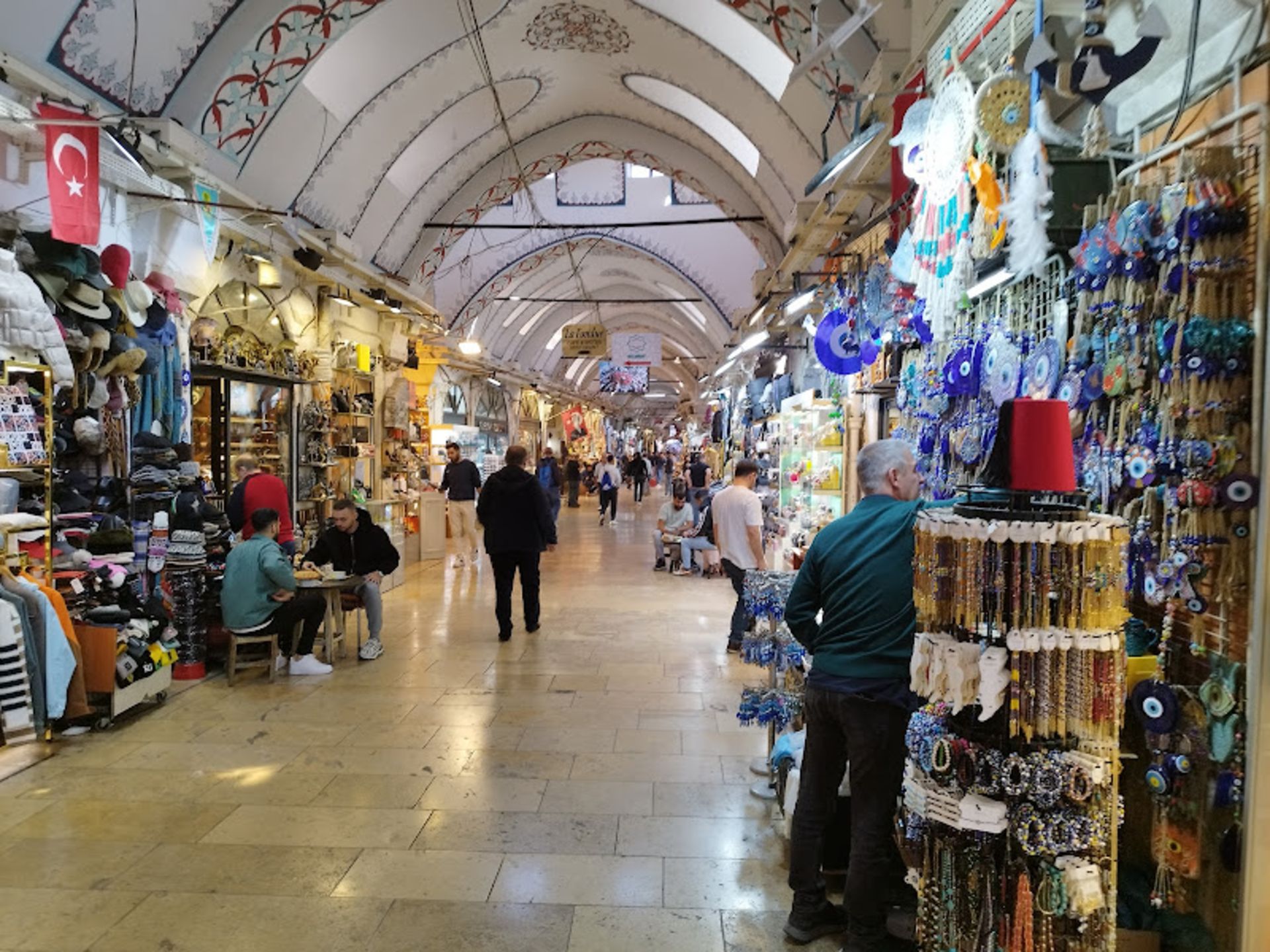 Colorful shops in Istanbul's big market
