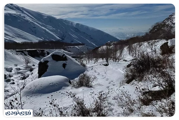 Afjeh village in the winter