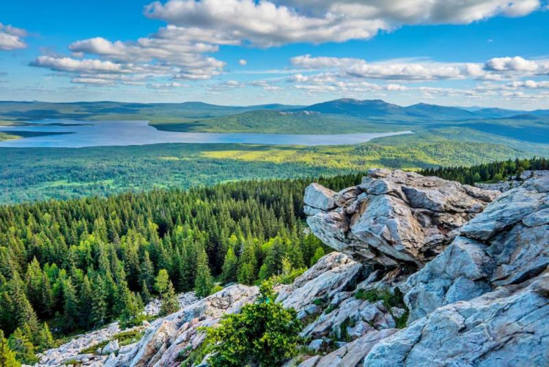 The lush nature of the Ural Mountains 