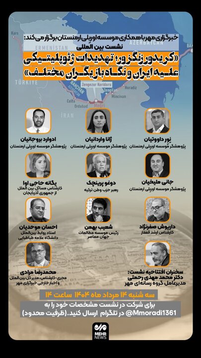 Corridor Zangzor; Geopolitical threats against Iran and the look of different actors