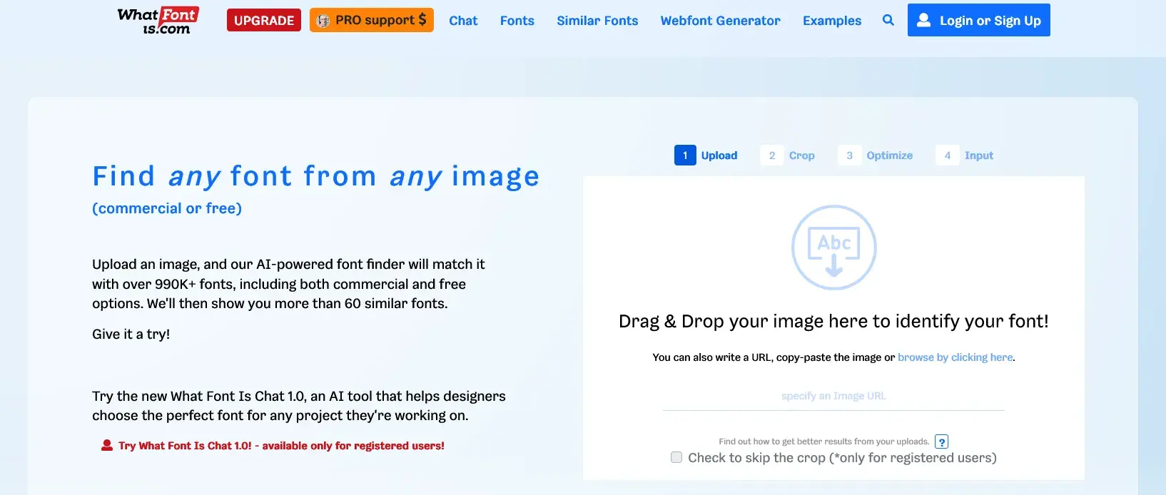 Font detection from the photo