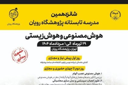 Holding the International Summer School of Royan Research Institute on Artificial Intelligence