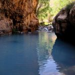 Turquoise water. Valley alarm