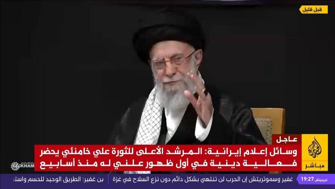 Reflecting the presence of the revolutionary leader at Ashura Night on Qatar Al Jazeera Network+Movie