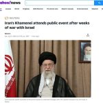 Reflecting the presence of the supreme leader at Ashura Night in the Western media