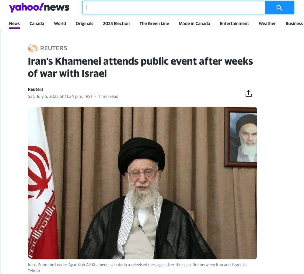 Reflecting the presence of the supreme leader at Ashura Night in the Western media