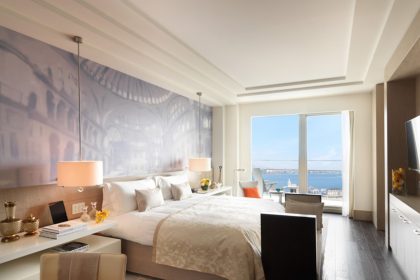 Rafles Hotel Room with Bosphorus Strait Landscape