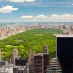 Central Park New York surrounded by buildings