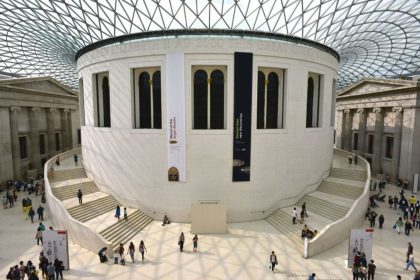 The white interior of the British Museum