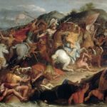 Painting of Granicus Battle between Alexander the Great and Darius III of Achaemenid