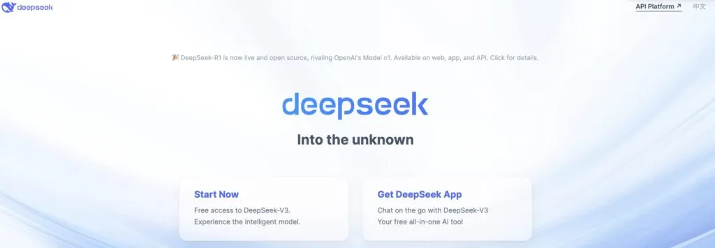 Deepseek website