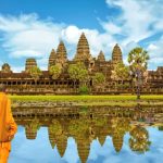 Reflection of the image of the Angkor Wat Temple