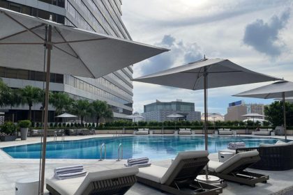 Pool Rest Beds at Hong Kong Regent Hotel