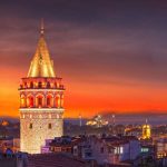 Picture of Galata Tower at sunset