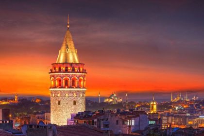 Picture of Galata Tower at sunset