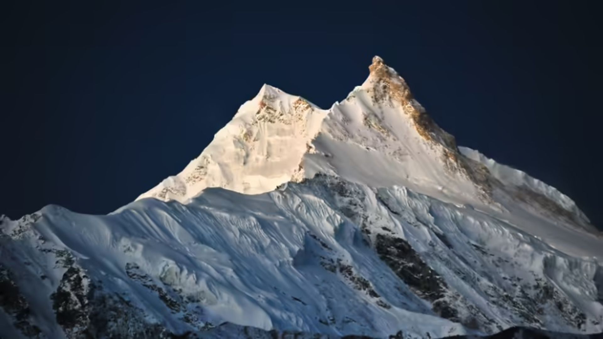 Mount Manaslu in the evening