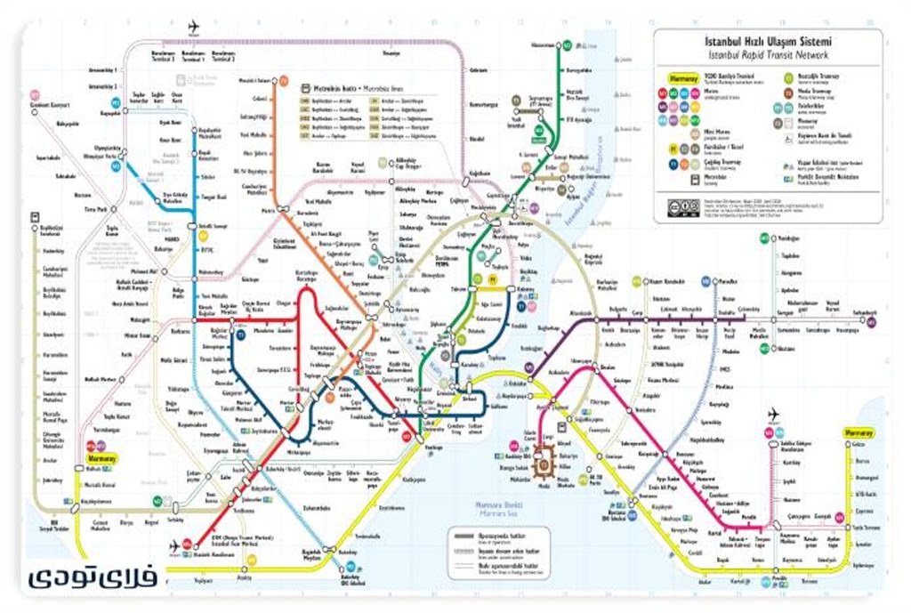 Istanbul's new airport subway map