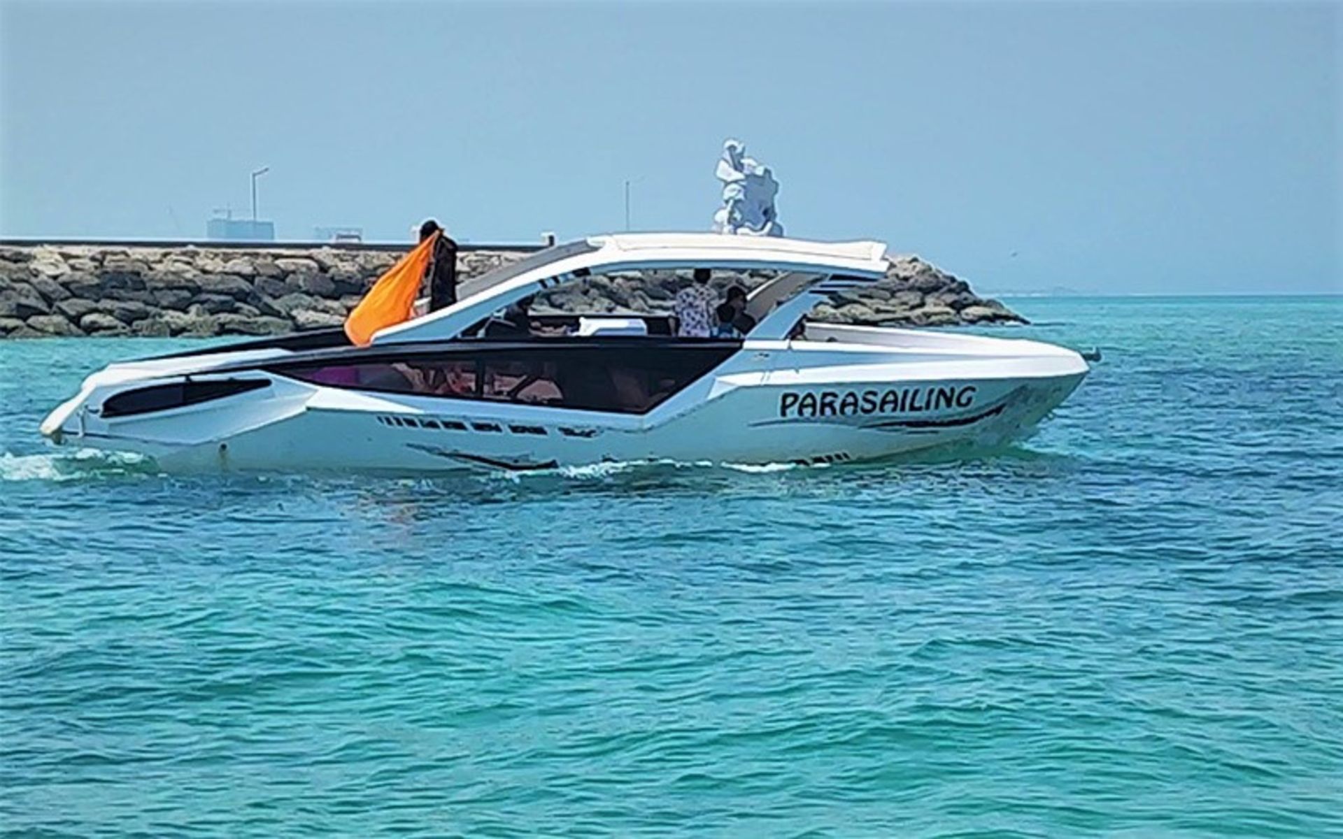 Cruise ship in the waters of Kish