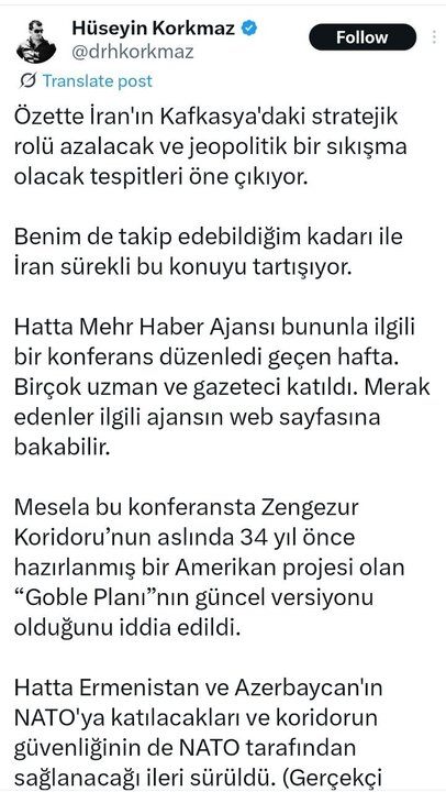 Reflection of Mehr International Summit on Zangar Corridor in Foreign Media