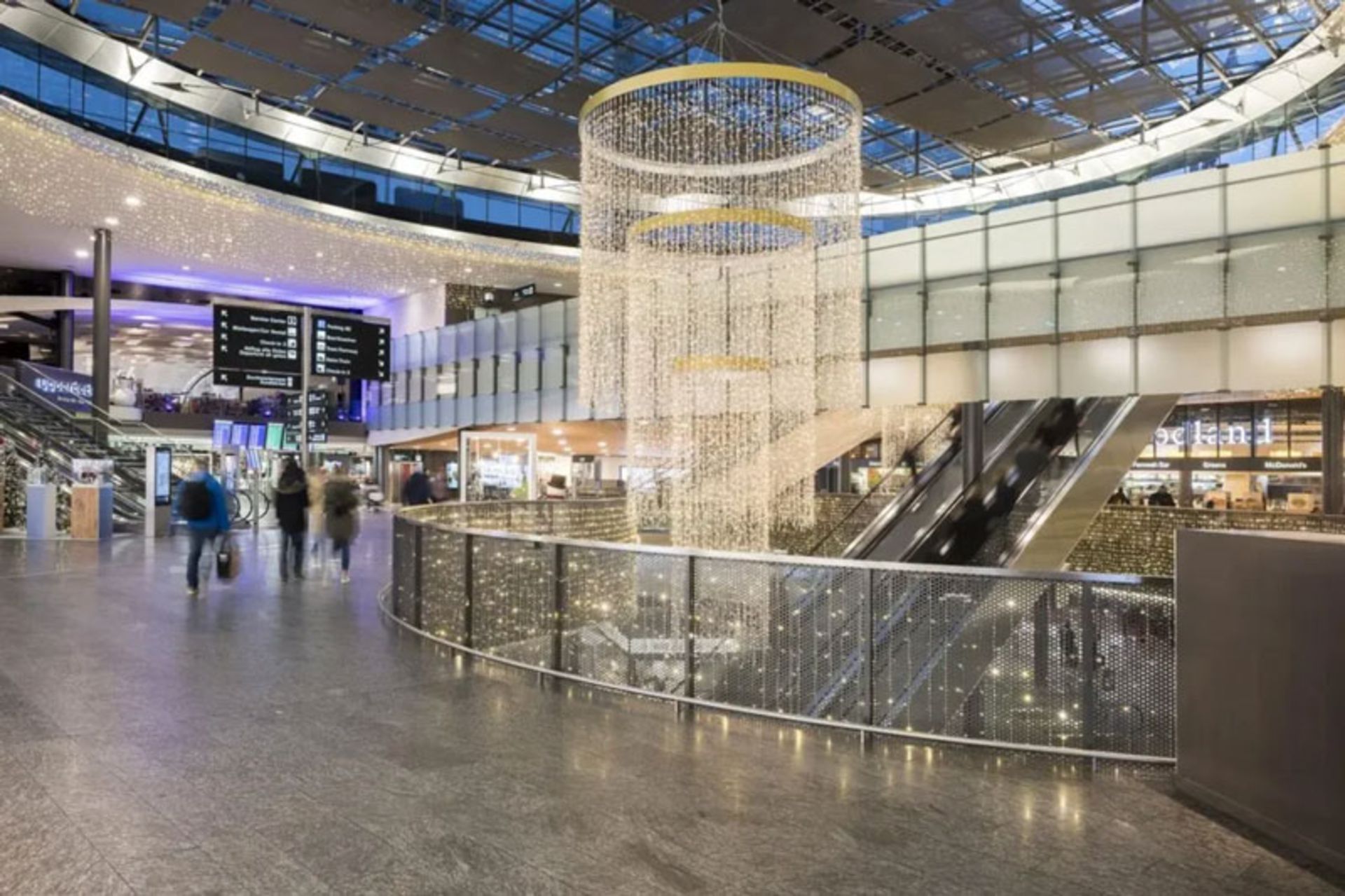 The interior of the Swiss Zurich Airport