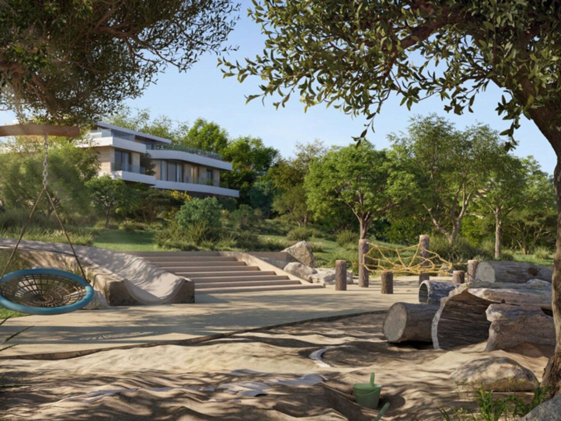 Playing with wooden items in harmony with nature in the Wilds Collection