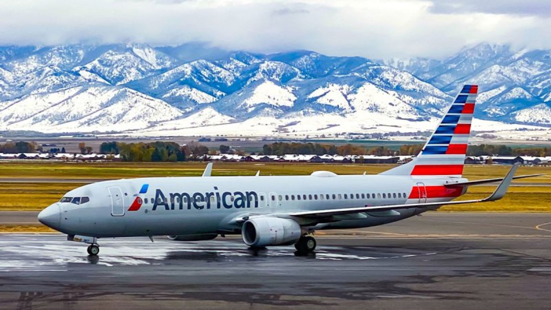 American Airlines at the airport