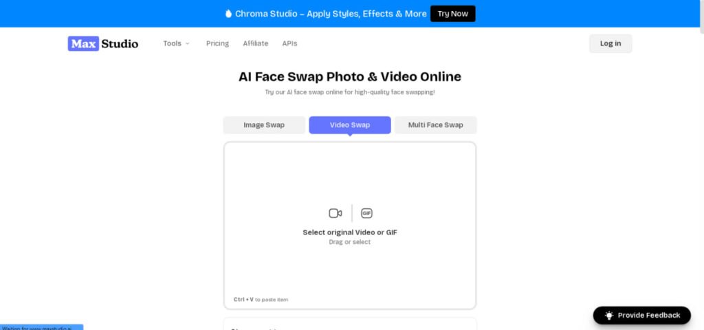 Max Studio Tool to Change Video Face