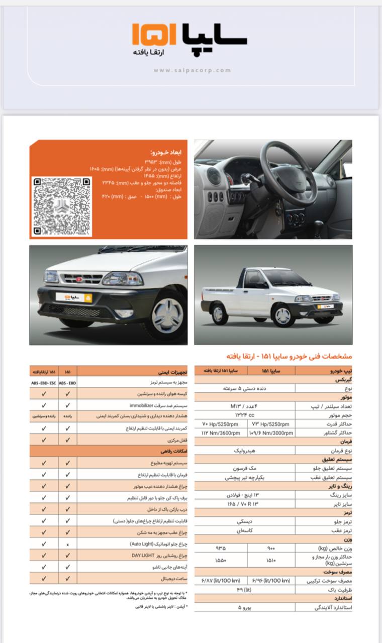 Saipa Pickup Catalog 151 New