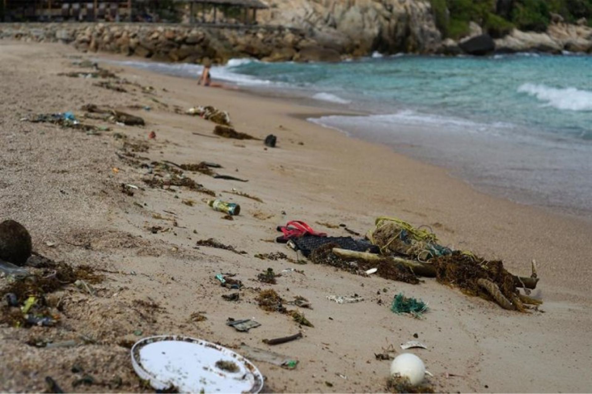 Trash on Phuket coast