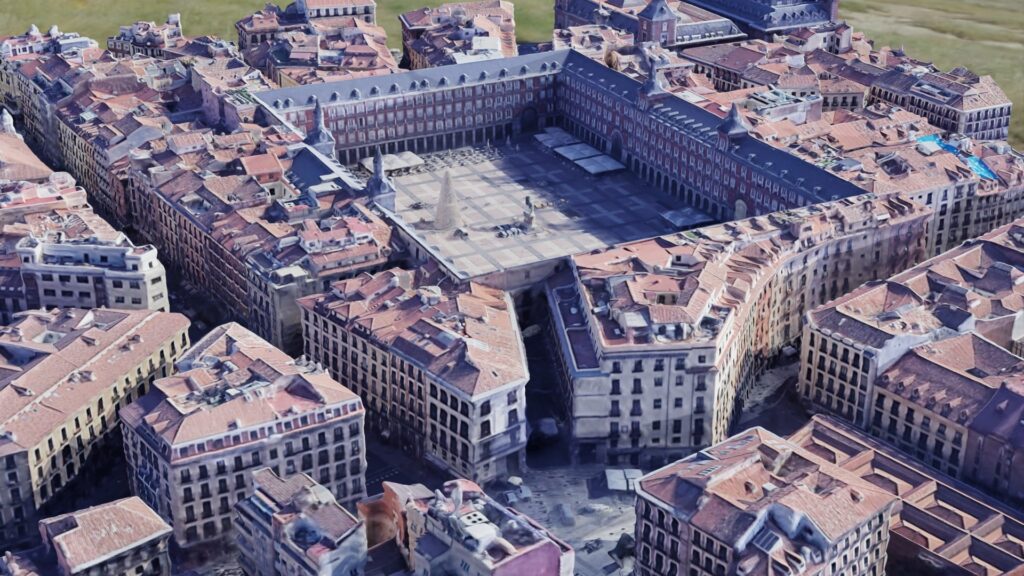 Architecture in Plaza Miles Square, Spain
