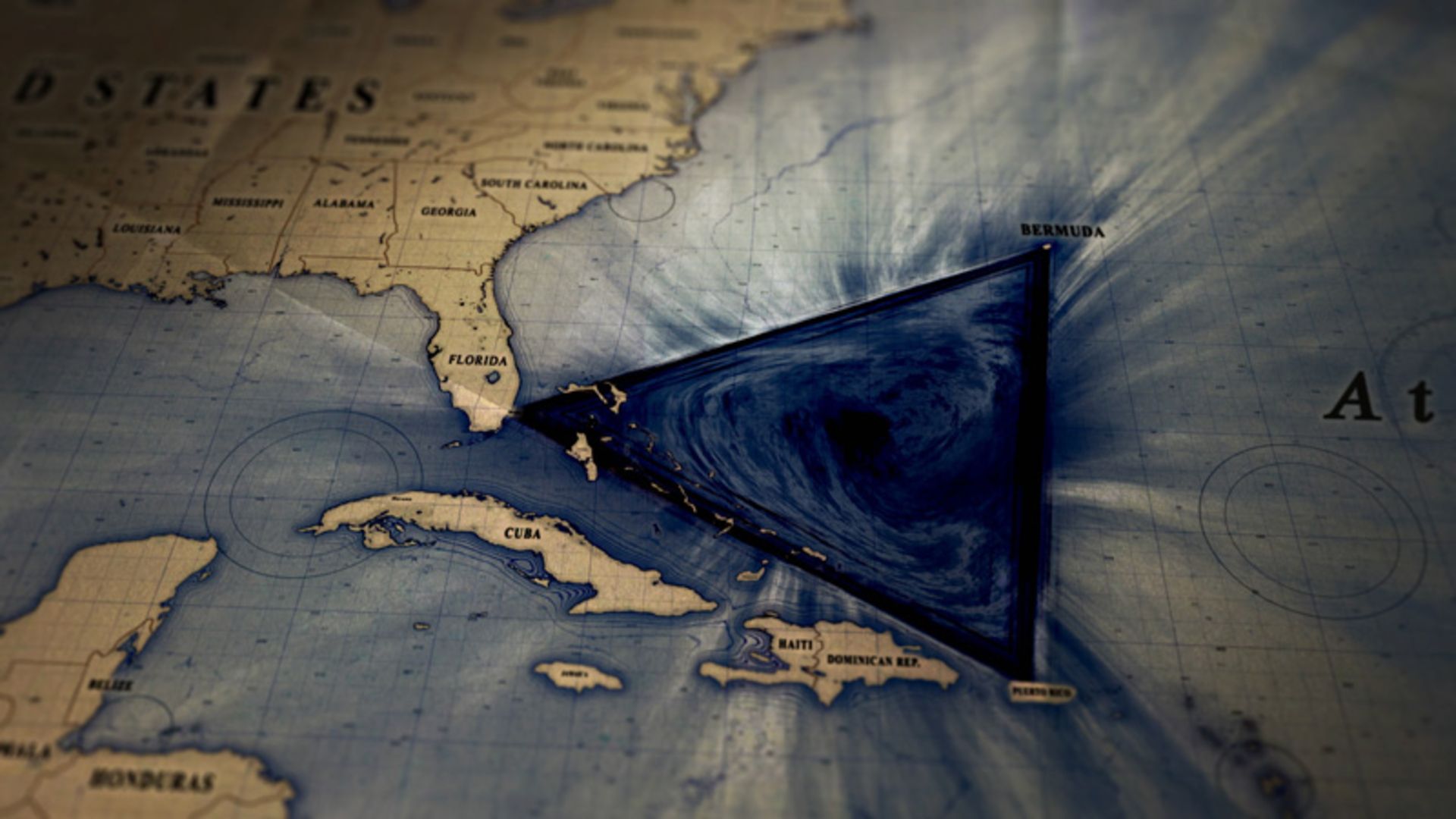 Bermuda Triangle on Map