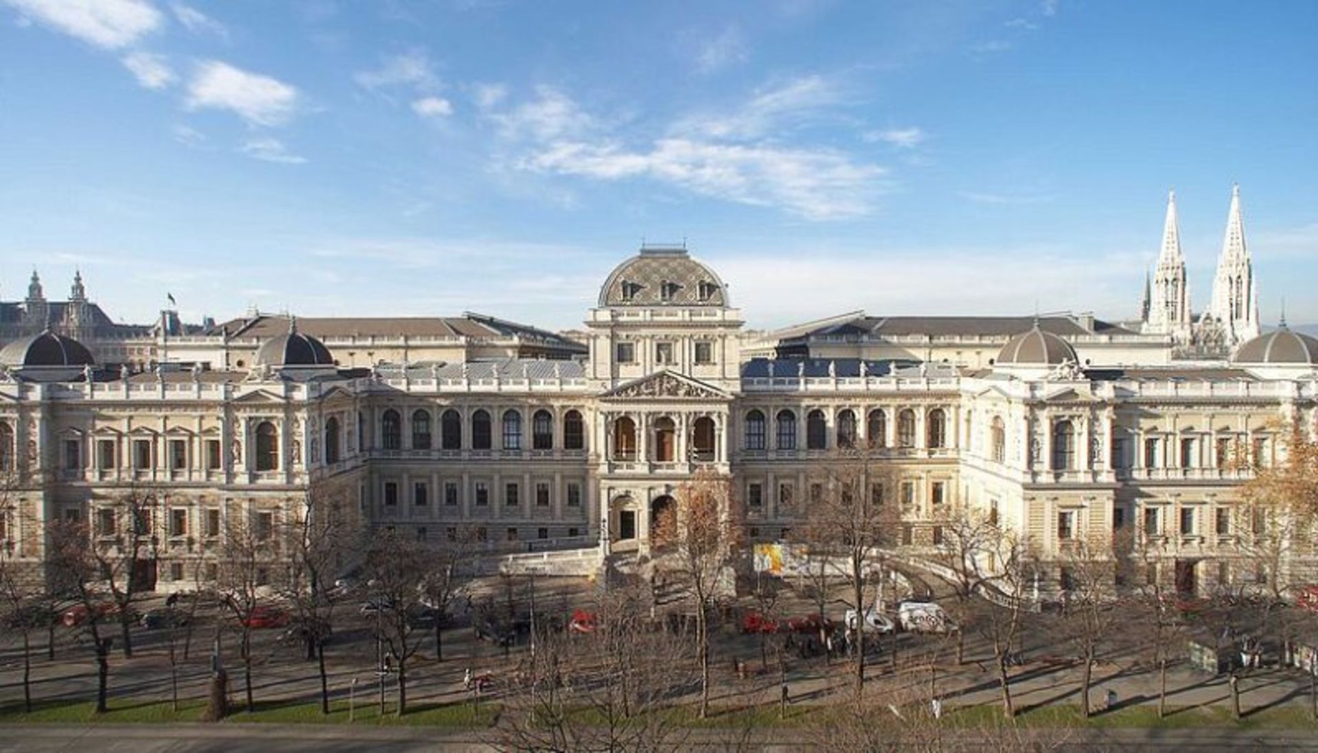 Vienna University Building in Autumn