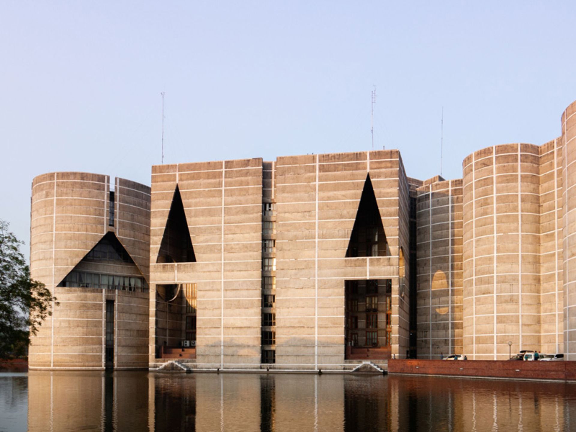 Bangladesh Parliament Building by Lake Daka