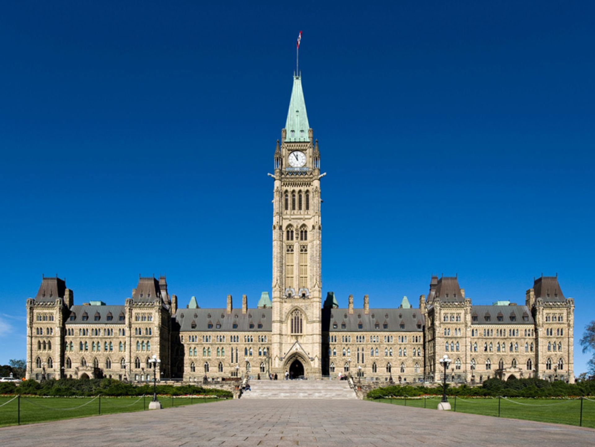 Canadian Parliament with Clock Tower in Ottawa