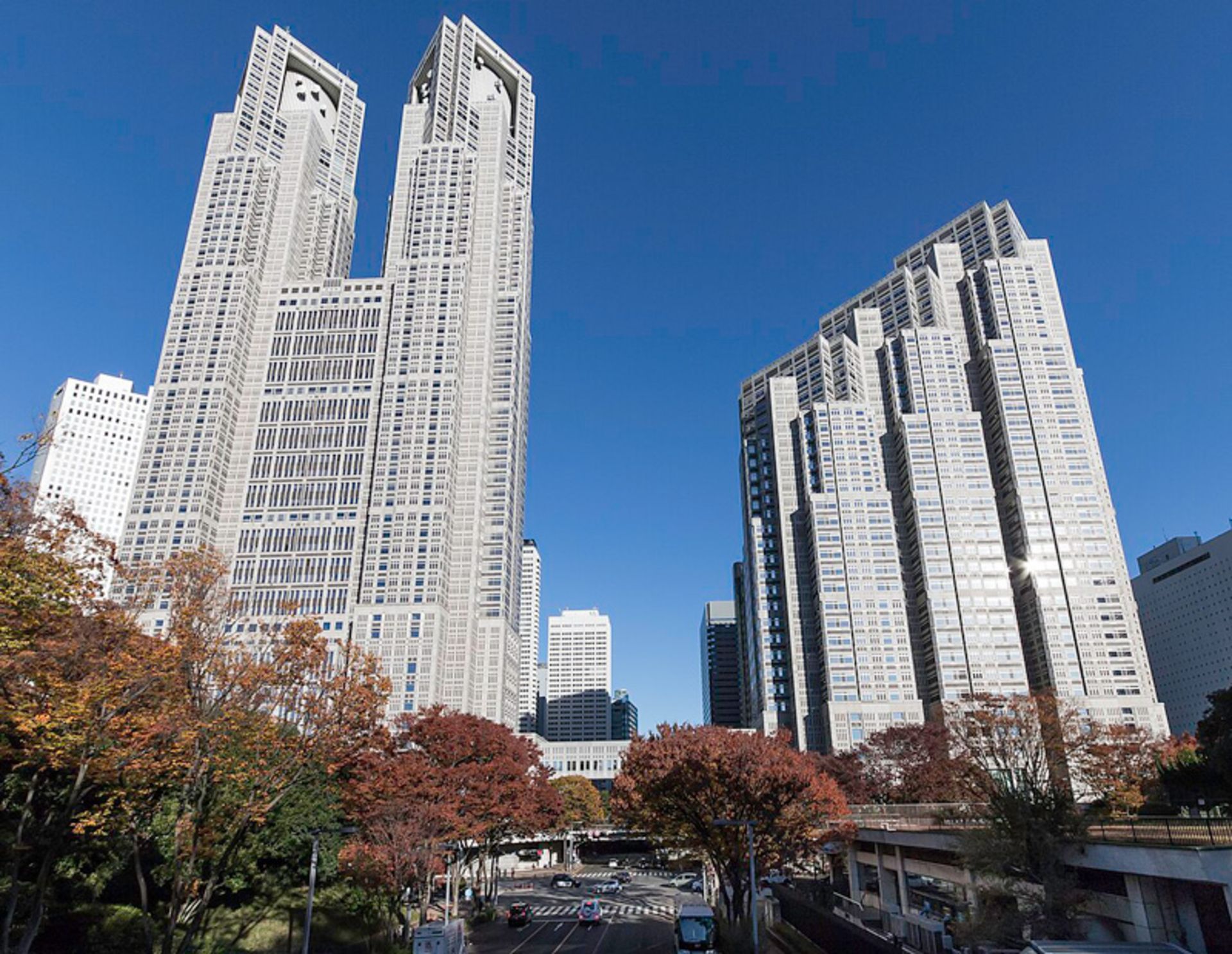 Metropolitan twin towers in Tokyo, Japan