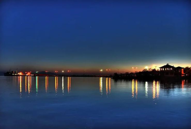 Walking the dock of nightlife in the Turkish van