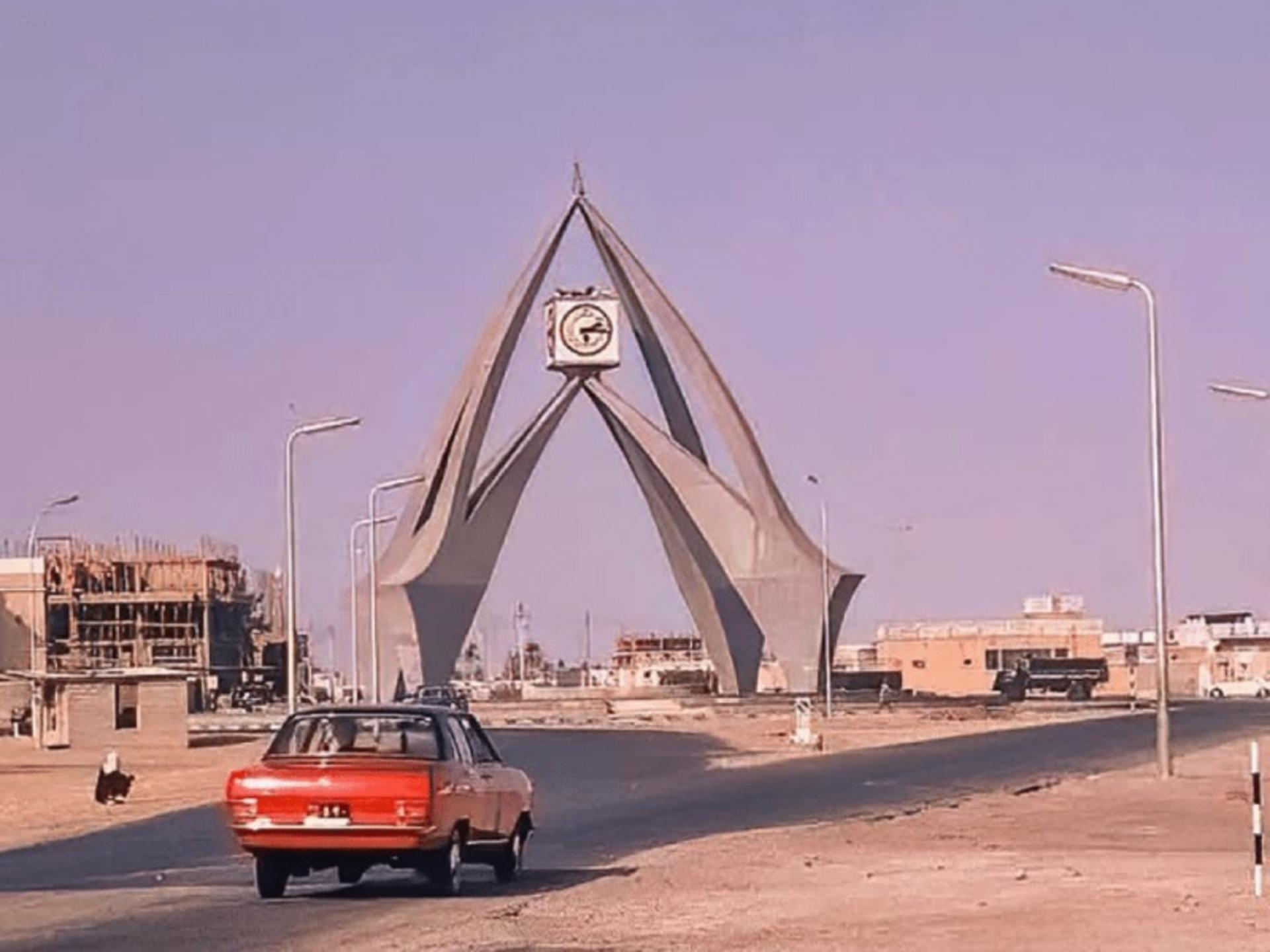 The old image of the clock tower 