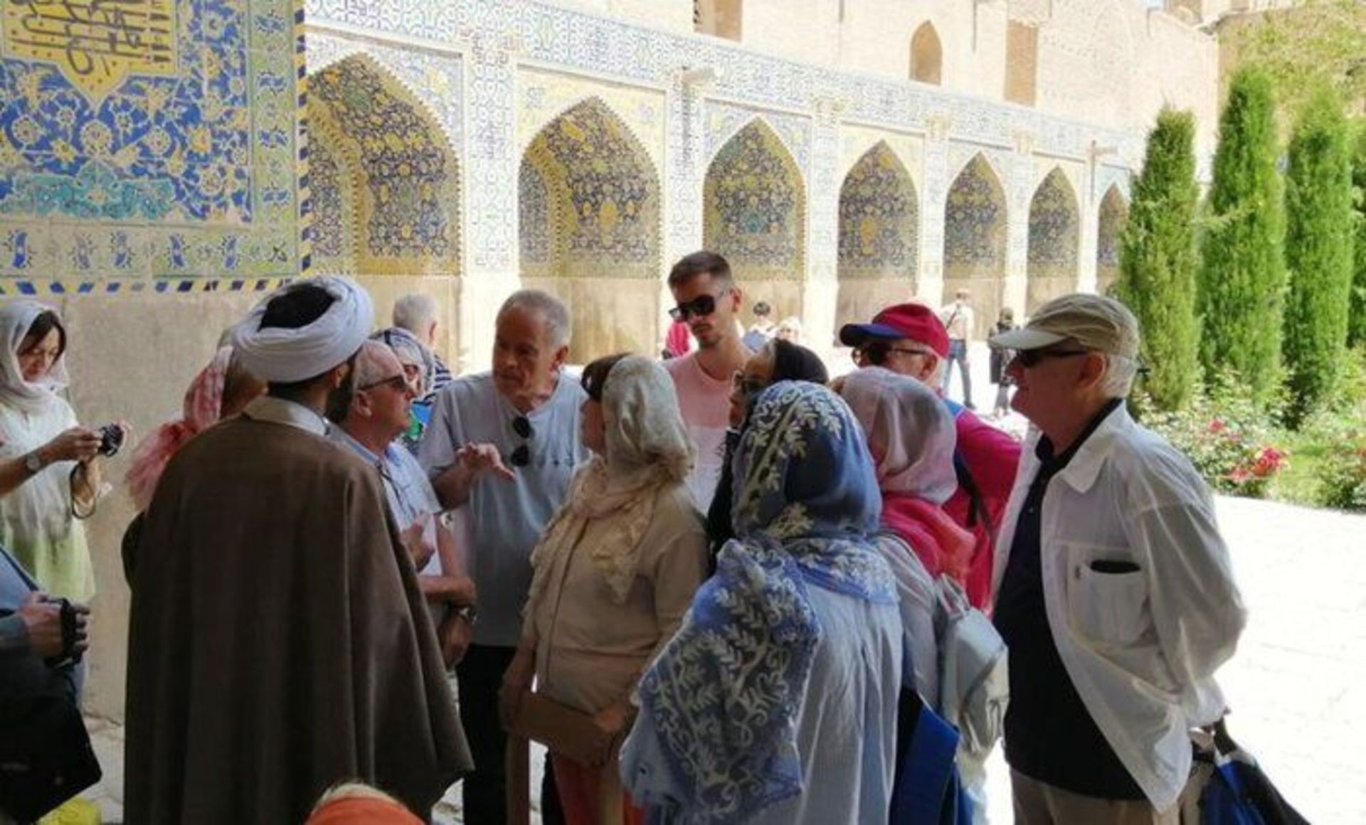 Foreign tourists in Qom
