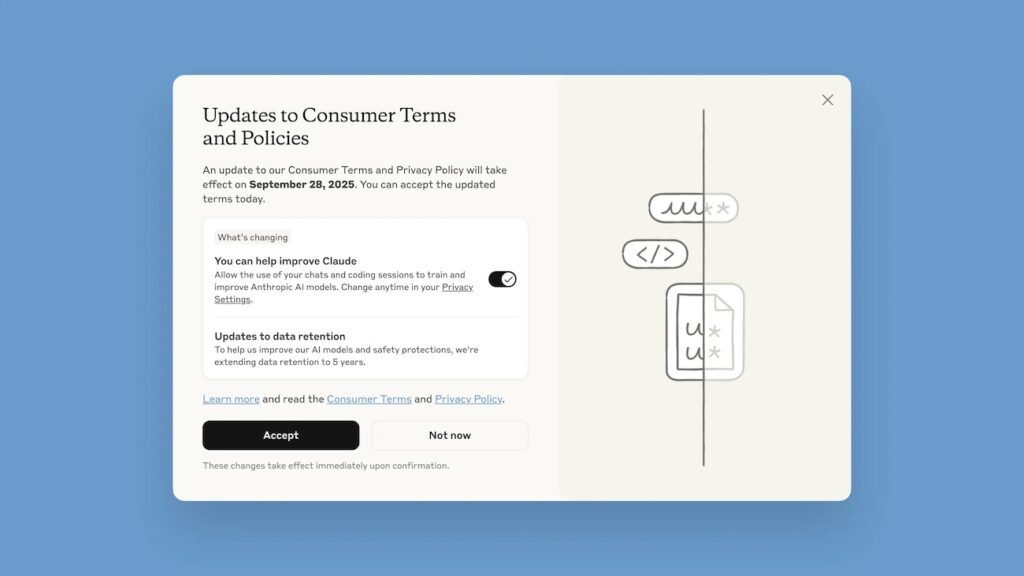 Anthropic artificial intelligence training with user conversations