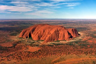 Uluro's red rock in Australia