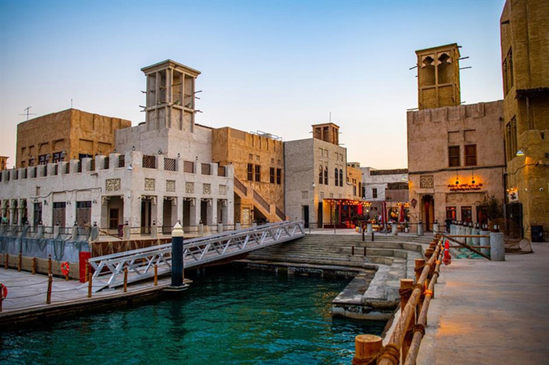 Window houses next to the Dubai Khor